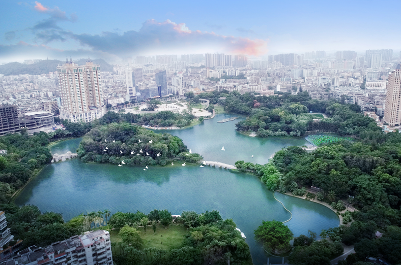 項目采用EPC模式，總湖體水域面積約50公頃，主要建設內容包括：控源截污、活水補給、內源治理、水生態(tài)修復、廁所改造、公園環(huán)境綜合整治。僅經過3個多月治理，從劣五類達到地表水Ⅱ類標準，構建“水下森林”景觀，擦亮綠色低碳城市名片，提升城市品質品味。